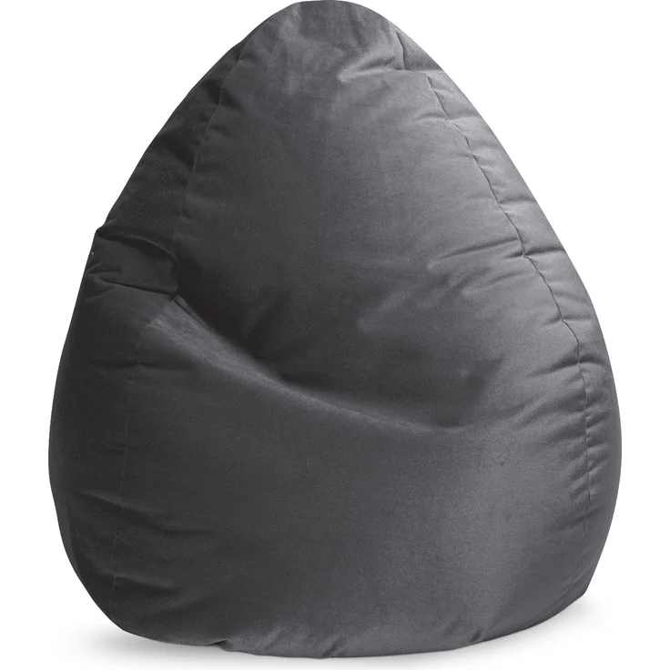Sitzsack Marla 80x130cm Anthrazit Samt – Bild 2