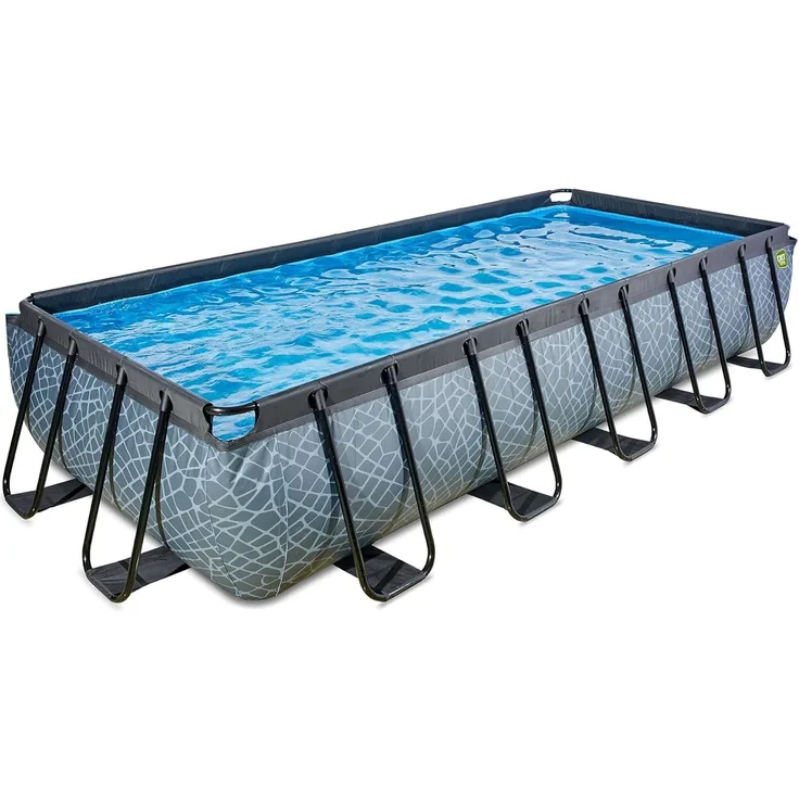 EXIT Stone Pool mit Filterpumpe - grau 540 x 250 x 100 cm