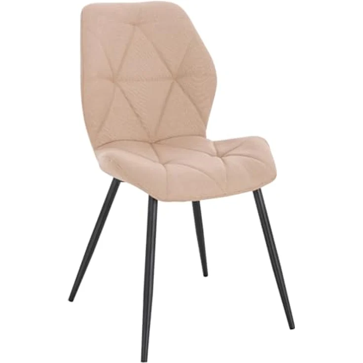SVITA Esszimmerstuhl JAMIE (Set, 2 St), 2er Set, Küchenstühle, Stoffbezug, Beige – Bild 4