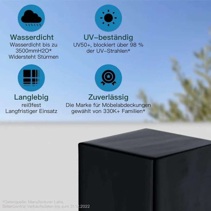 Gartenstuhl Schutzhülle wasserdicht Oxford Stoff – Bild 3