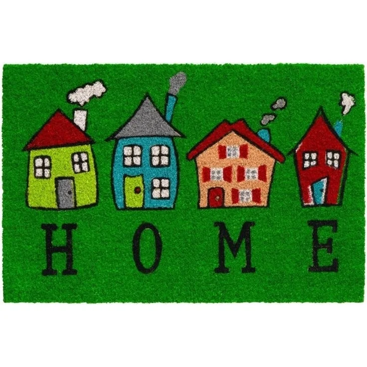 matches21 HOME & HOBBY Fußmatte Kokosmatte Häuser Home Spruch als aussen Sauberlaufmatte, rechteckig, Höhe: 15 mm, Rutschfeste Kokos-Türmatte als Outdoor Schmutzfangmatte 40x60 cm – Bild 2