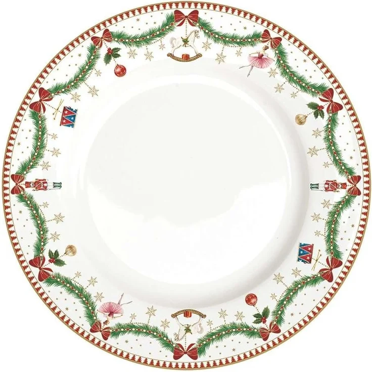 EasyLife Suppenteller Magie de Noel, Handwäsche empfohlen, Weiß, Motiv: Weihnachten – Bild 3