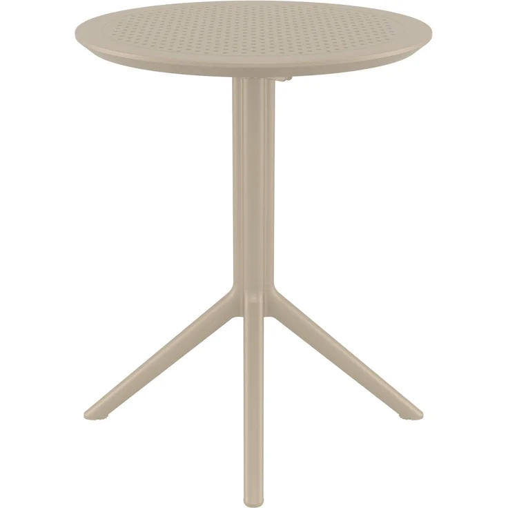 CLP Klapptisch wetterfest Sky klappbarer Gartentisch für den Außenbereich,Farbe:taupe;Form:rund – Bild 4