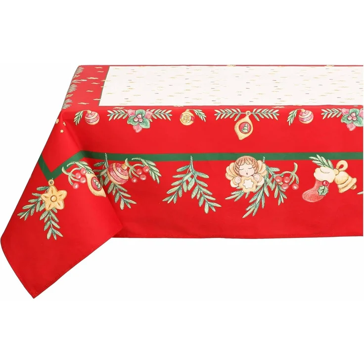THUN, Tischdecke für 12 Plätze aus 100% Baumwolle, Kollektion Weihnachtsüberraschungen, Set für Haus und Küche, Geschenkidee zu Weihnachten, 140x250 cm – Bild 1