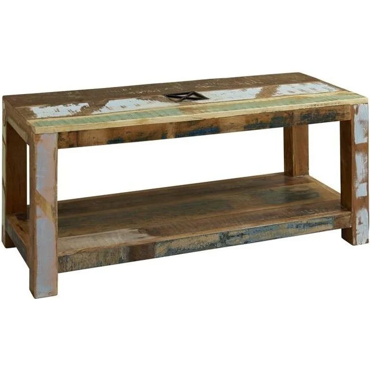 Couchtisch Altholz 110x45x50 mehrfarbig lackiert NATURE OF SPIRIT #107 – Bild 5