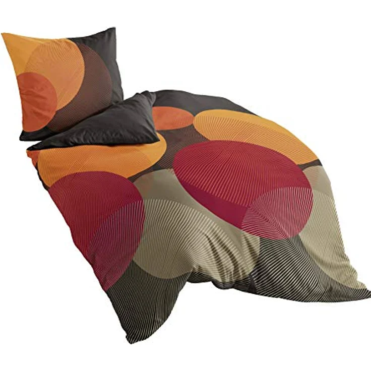 Bierbaum, Mako-Satin Bettwäsche , Designed in Germany, 6155 kakao 09, 135x200 cm + 80x80 cm – Bild 2