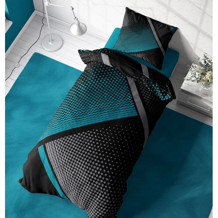 One Home Bettwäsche Fotodruck, Mikrofaser, 4 teilig, Geometrisch Grafisch Modern, Knitterfrei Weich für Sommer und Winter – Bild 4