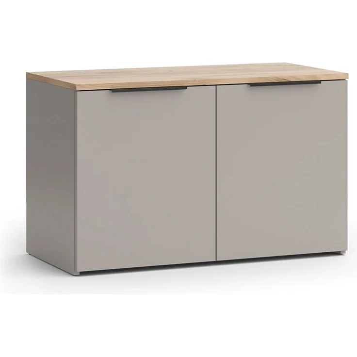 Kommode Wido Greige 80 x 50 cm mit 2 Türen Vicco – Bild 1