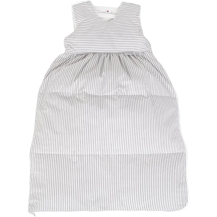 Tavolinchen Babyschlafsack Daunenschlafsack\"Streifen klassisch\" Kinderschlafsack - grau - 90cm