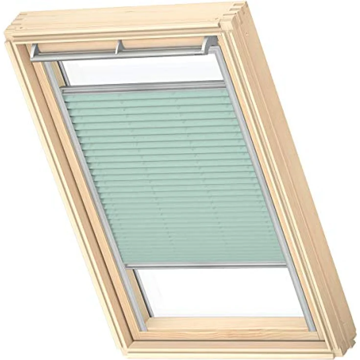 Velux Dachfensterplissee FHL S06 1281S, manuell, mintfarben mit Aluminium-Schiene, stufenlos positionierbar – Bild 1
