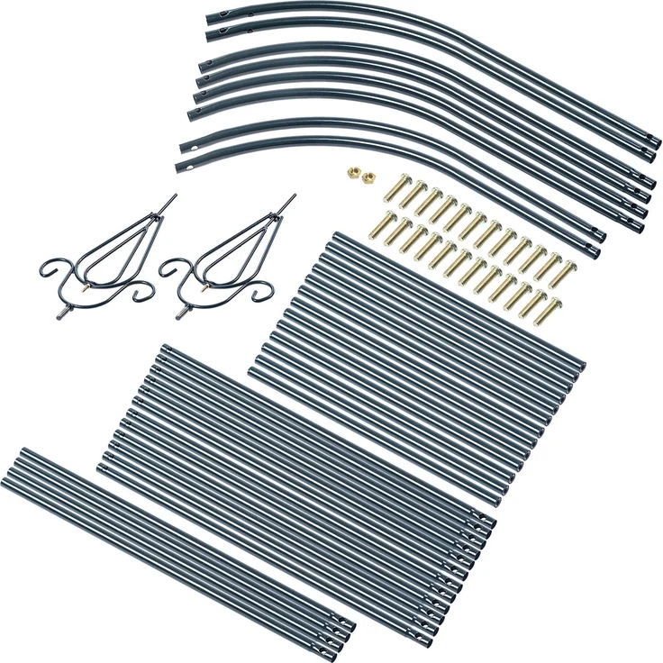 KADAX Gartenpergola aus Metall, 255 cm, Bogen, Blumenstütze für Rosen, Pflanzen, Kletterer – Bild 5