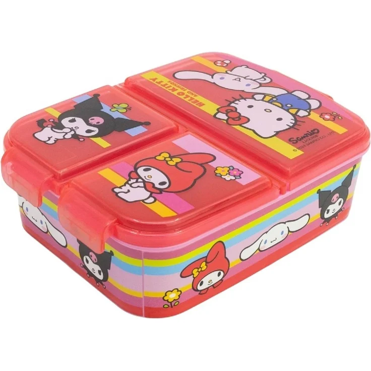 Hello Kitty and Friends Kinder Premium Lunchbox Brotdose Frühstücks-Box Vesper-Dose mit 3 Fächern – Bild 1
