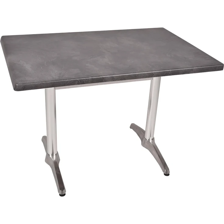 Bistrotisch SERNA 110x70cm Rechteckig Schwarz Holz | Cafétisch Bartisch Gartentisch Outdoor-Esstisch – Bild 1