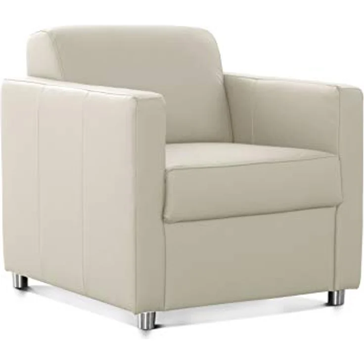 CAVADORE Corianne Sessel, mit Federkern, Ledersessel Design, 78 x 80 x 83, Echtleder: weiß – Bild 9