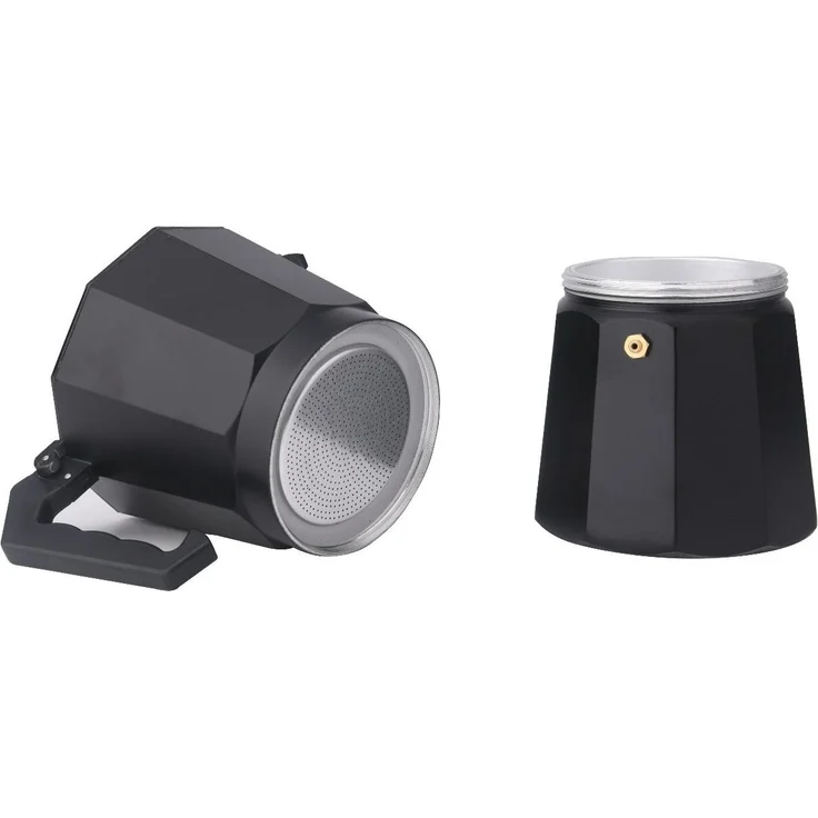 Espressokocher geeignet für alle Herdarten - Mokka-Pot in Schwarz 380 ml – Bild 3