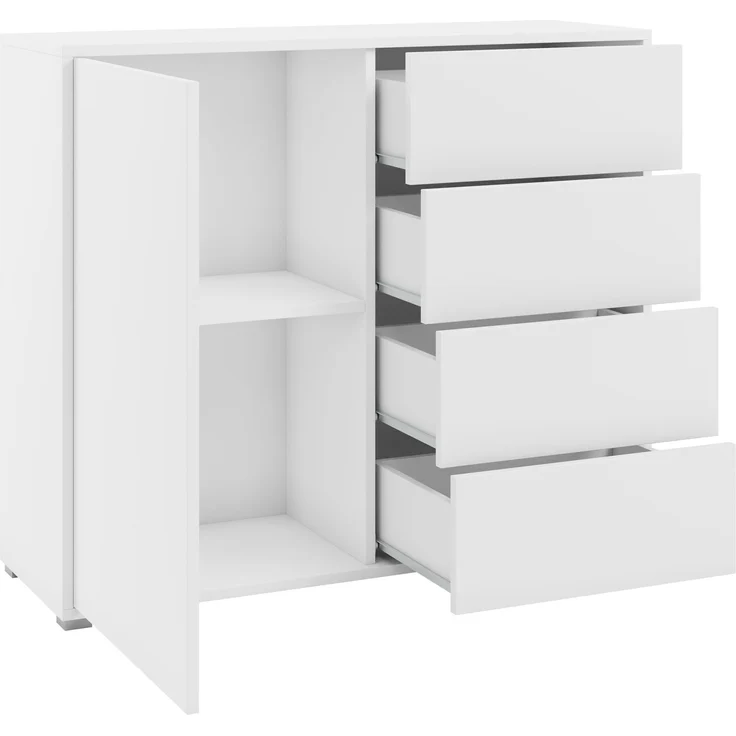 Kommode 'Gesita K1D4SZ', Holz, Cashmere, 100 x 93 x 41 cm – Bild 4