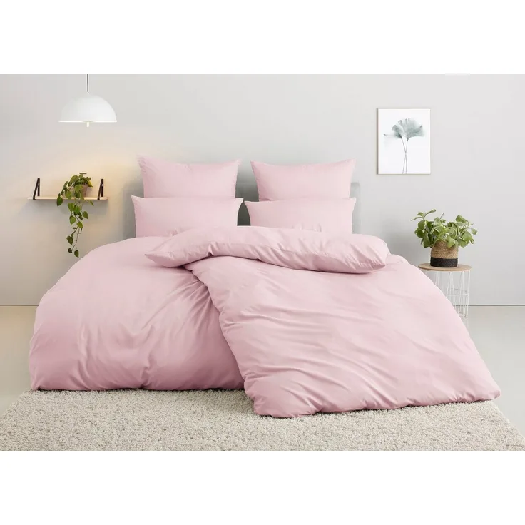 OTTO home Bettwäsche Desner 100% Microfaser, extra weich, allergikerfreundlich, Microfaser, 3 teilig, Premium Qualität, uni, schnell trocknend, pflegeleicht, ab 135x200 cm