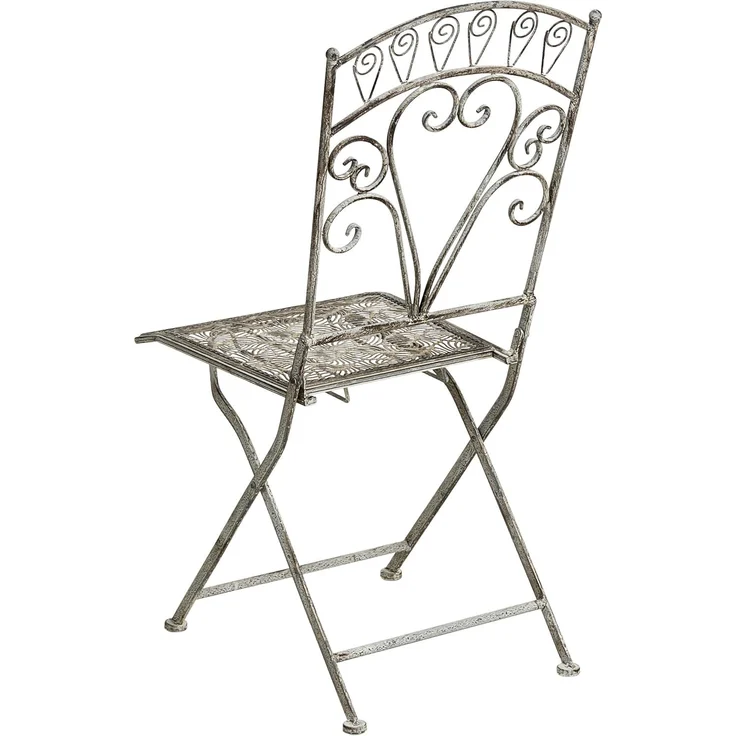 Gartenstuhl 2er Set NURRA klappbar Metall Grau – Bild 6