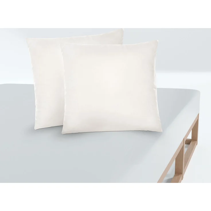 biberna Feinjersey-Kissenbezug, 2-teilig, natur, 40x40 cm – Bild 3