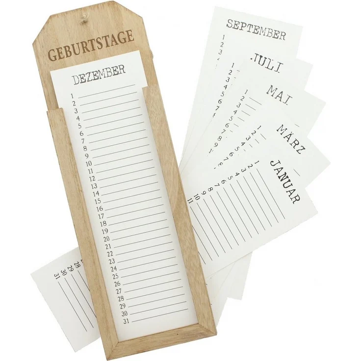 Holz Memoboard Geburtstage Geburtstagskalender Geburtstagsplaner Wandkalender – Bild 5