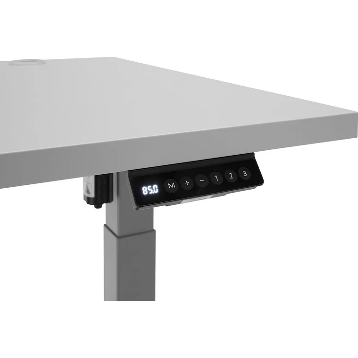 Schreibtisch Pronto, Holzwerkstoff, Kunststoff, Stahl, Silber, Grau – Bild 6