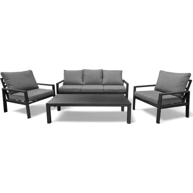 osoltus Alu Lounge Gartenmöbel Outdoor Set Haugesund 3er Grau
