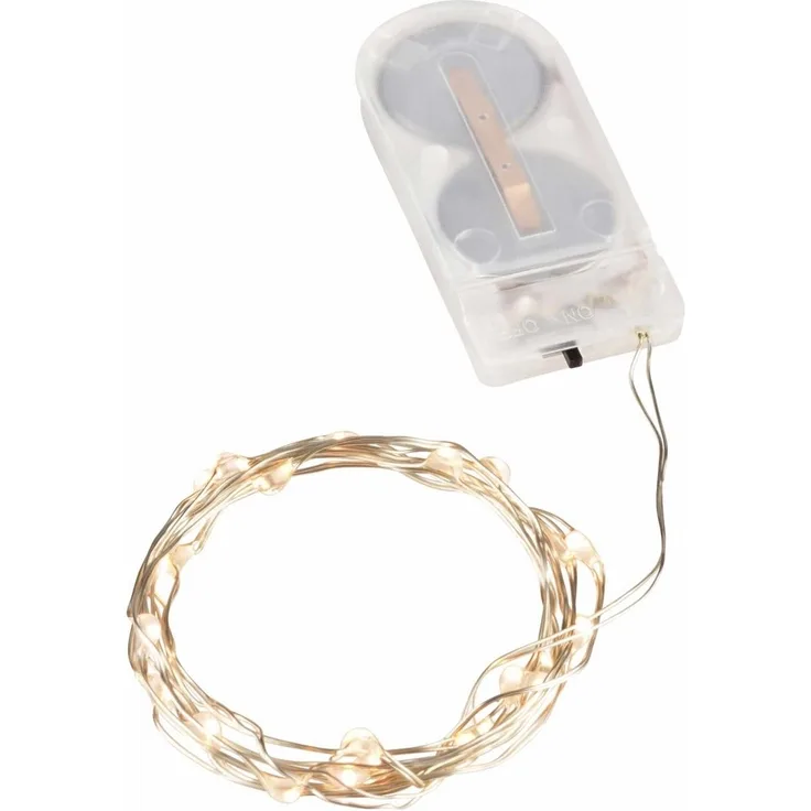 3x 20er LED Lichterkette Set Batteriekette Kupferkabel Wasser Beleuchtung Deko warmweiß