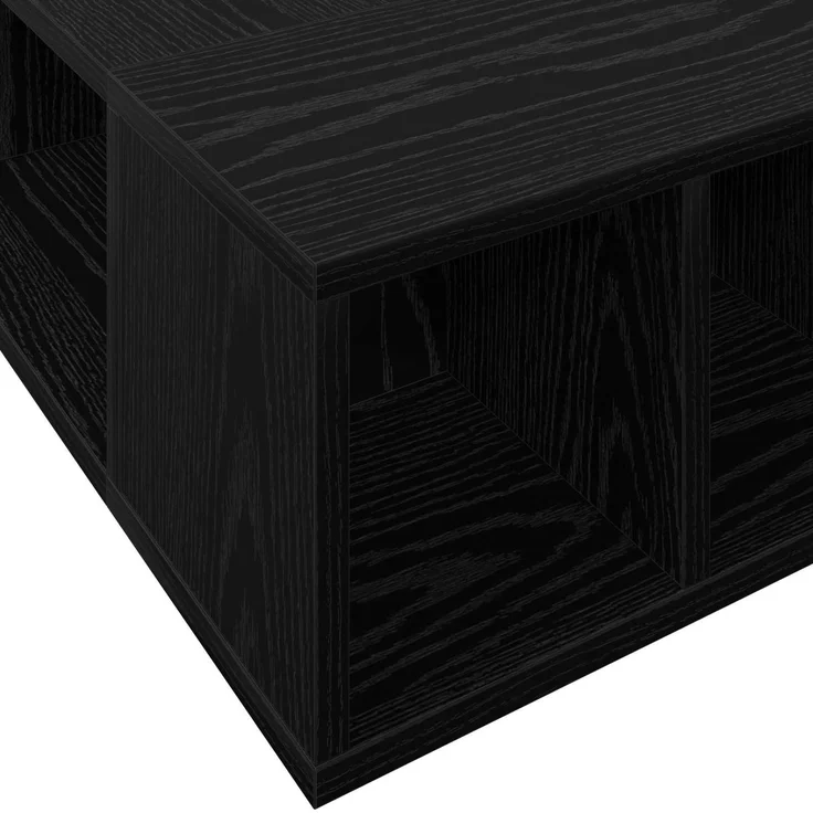vidaXL Bettgestell mit Stauraum mit Regal Schwarze Eiche 80 x 200 cm 3429555 – Bild 7