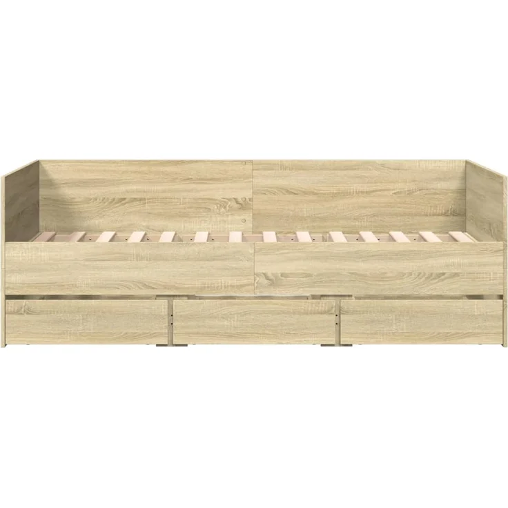 vidaXL Tagesbett mit Schubladen ohne Matratze Sonoma-Eiche 75x190 cm 3280834 – Bild 4