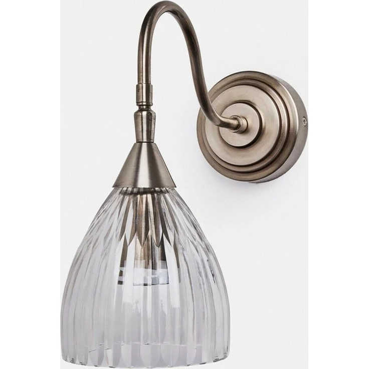 Mirabeau Wandleuchte Wandlampe Niamhs antiksilber/klar – Bild 1
