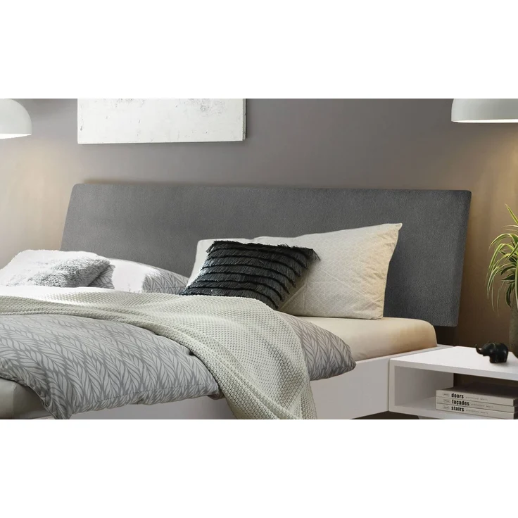 Hasena Polsterbett Pesaro Weiß mit Kopfteil Pace Grey 200x200 cm, Fußhöhe 20 cm MDF weiss deckend – Trento – Bild 3