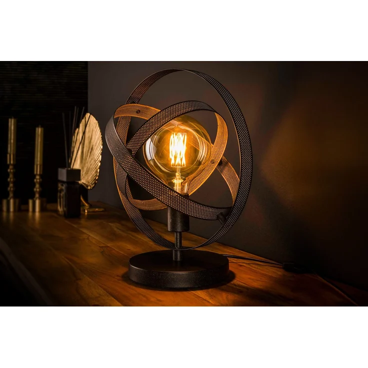 KAWOLA Tischleuchte DILLY Tischlampe Metall schwarz 38 x 28 x 32 cm – Bild 1