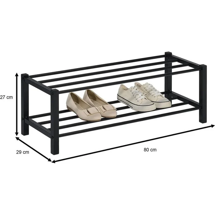 IDIMEX Schuhregal NAVAN, Schuhregal Schuhständer Schuhablage Flur Schwarz – Bild 2