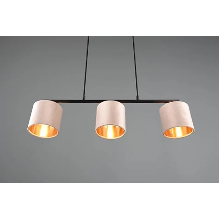 Trio Pendelleuchte Julieta 3-flammig Beige, 66 cm x 12 cm, zeitloses Design mit goldener Innenseite – Bild 5