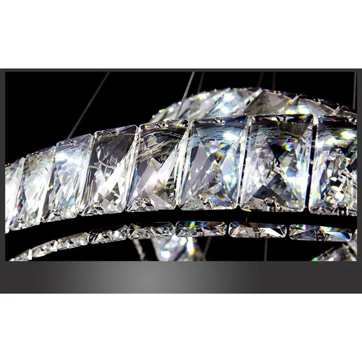 Euroton LED Deckenleuchte LED Kristalleuchten klare schöne Deckenleuchten mit Fernbedienung, LED fest integriert, Einstellbar, Sehr hochwertig und Schick – Bild 3