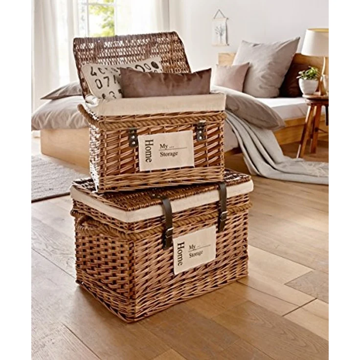 2er Set Universaltruhe My Storage Truhe Kiste Aufbewahrung Holztruhe Dekoration – Bild 5