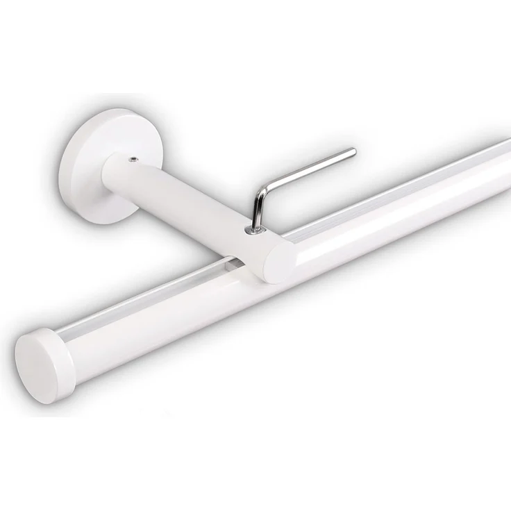 Deco-Raum® Gardinenschiene Innenlauf Weiß Modern | Länge: 240cm | Material: Aluminium | Farbe: Weiß – Bild 4