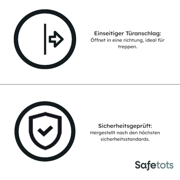 Bettacare Automatisch Schließendes Treppengitter, 147cm - 154cm, Schiefergrau, Druckmontage-Sicherheitsgitter, Babygitter, Sicherheitsschranke für Türen, Flure und Räume – Bild 6