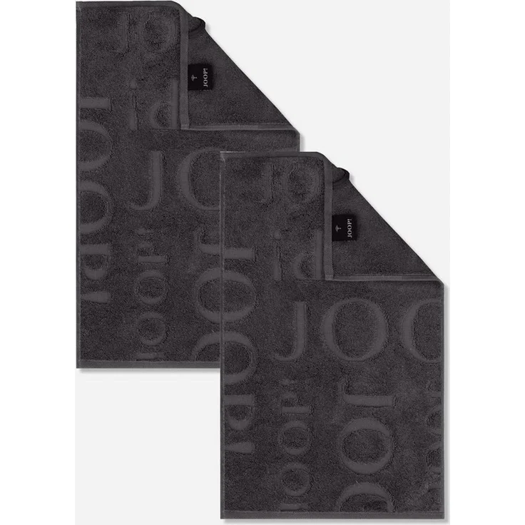 JOOP! Handtuch 2 Stück Joop! Gästetuch Selection 1711-740 anthrazit 30x50, Walkfrottier (Spar-Set, 2-St), 100% Baumwolle – Bild 2