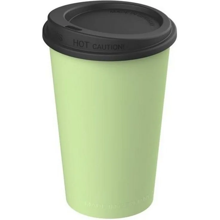 elasto Coffee-to-go-Becher 0,3 L Kaffeebecher mit Deckel robuster Mehrwegbecher, Made in Germany, BPA-frei, Teebecher, Coffee Mug, recycled Becher