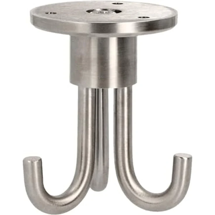 MS Beschläge Kleiderhaken 3-fach Garderobenhaken - Deckenhaken 360° drehbar, (1-St), stabiler Haken zur Deckenmontage inkl. Befestigungsmaterial – Bild 2