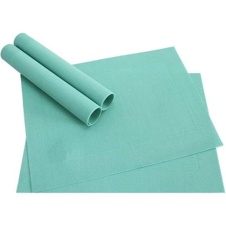 matches21 HOME & HOBBY Platzset Tischset BORDA 4er Mintgrün Tischunterlage als Tischdeko, (4-St), modernes Esstisch Platzdeckchen als abwaschbarer Tischuntersetzer – Bild 3
