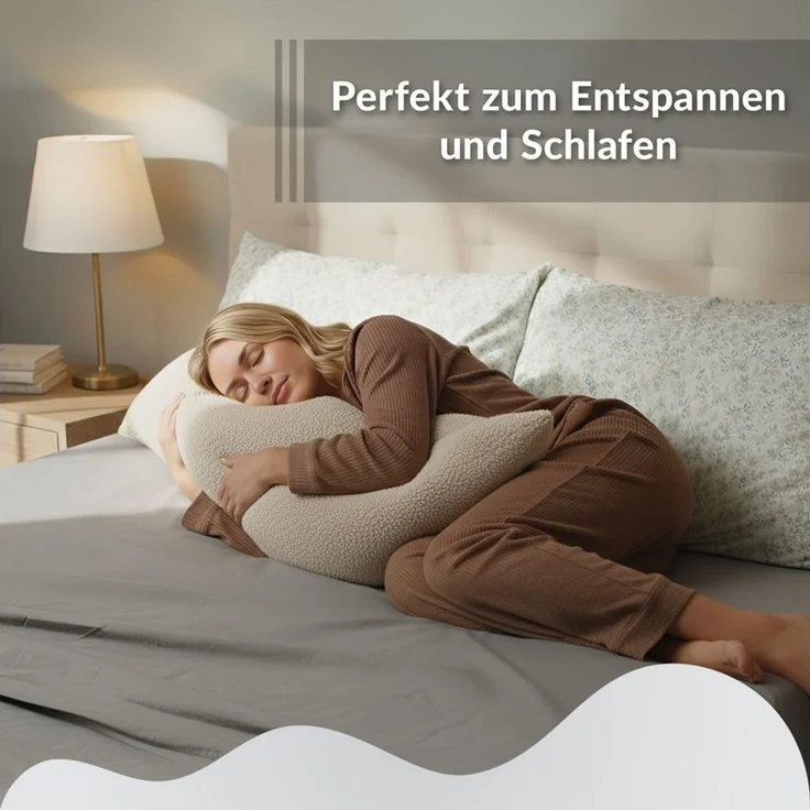 Totsy Baby Seitenschläferkissen Schwangerschaftskissen 40x145 cm - Kuschelkissen Schlafkissen – Bild 4