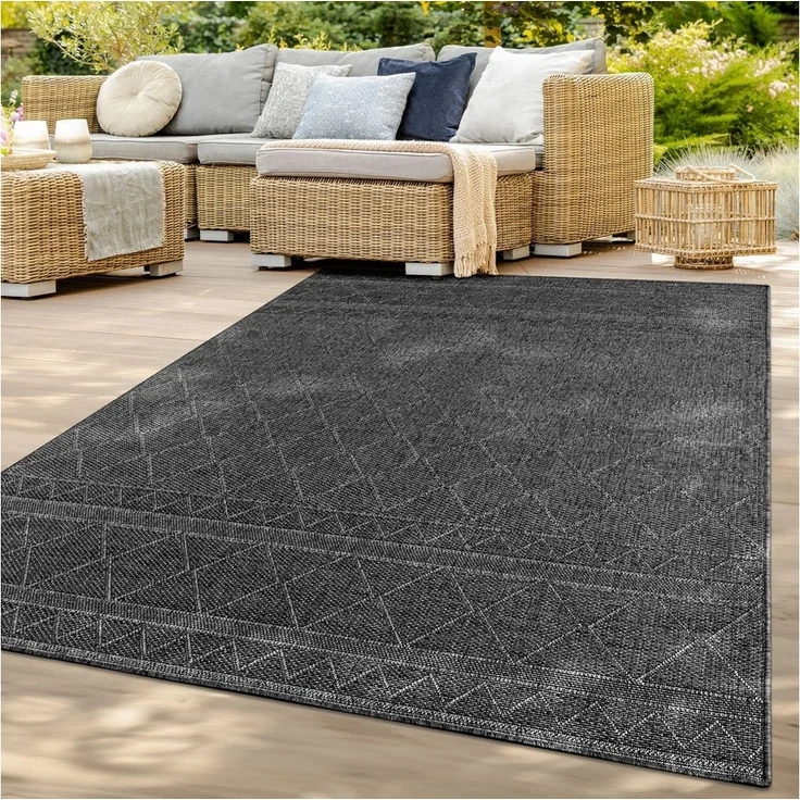 TT Home Teppich, Läufer, Höhe: 4 mm, In-& Outdoor Teppich Wetterfest Balkon Küche Wohnzimmerteppich – Bild 5