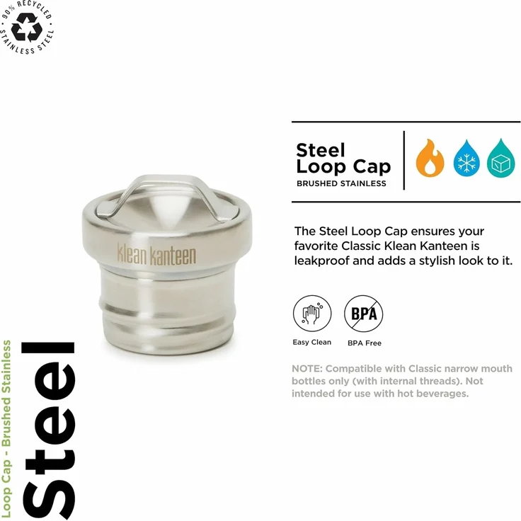 Klean Kanteen Trinkflasche Kanteen® "All Stainless" Edelstahl Deckel – Bild 2