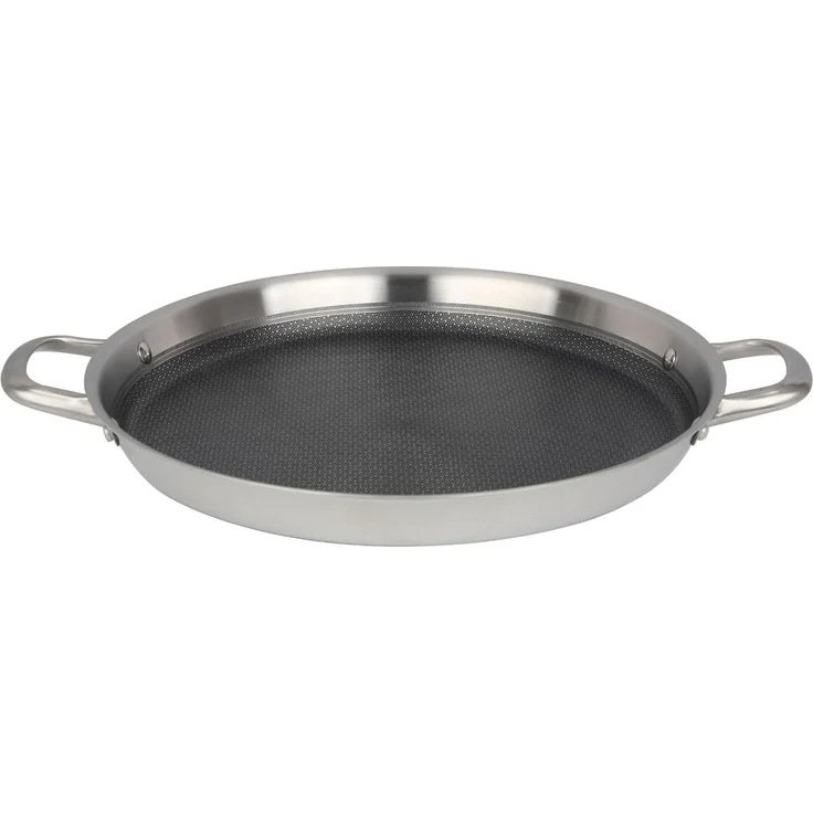 Paellapfanne Edelstahl 36 cm traditionelle Paella Pfanne Antihaft Wabenstruktur Induktion – Bild 1