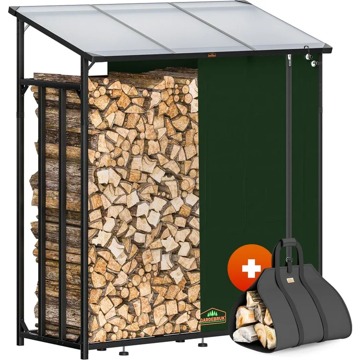 GARDEBRUK® Kaminholzregal XXL, mit wasserabweisender Abdeckplane