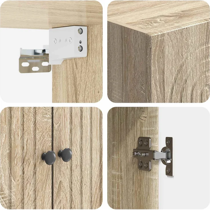 vidaXL Schrankset 2 pcs 66 x 34,5 x 95 cm Holzwerkstoff 3416432 – Bild 7