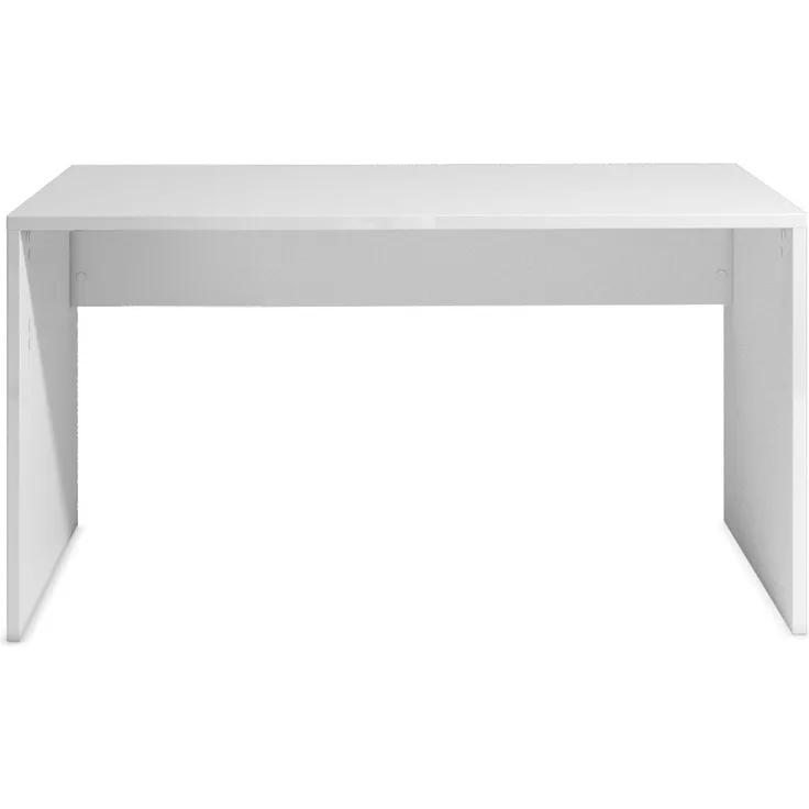 Schreibtisch >DAME< (BxHxT: 140x75x65 cm) in Weiss hlg. - 140x75x65cm (BxHxT)