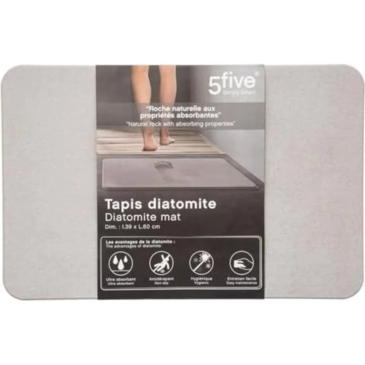 5five - kieselgur-Teppich 39x60 cm grau – Bild 5